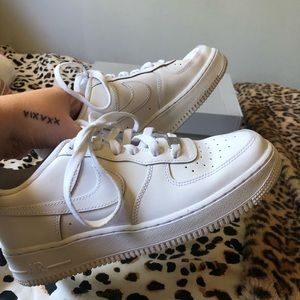 White Nike Air Force Ones